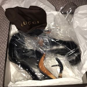 Black Gucci Nappa Charlotte Heeled Boots